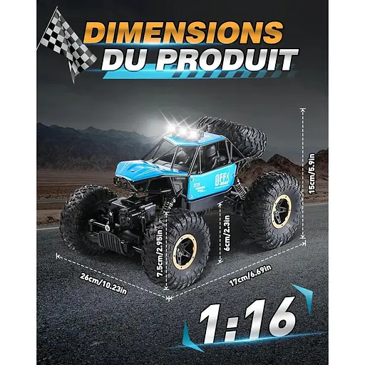 Автомобіль Aucaer з дистанційним керуванням 4x4 All Terrain - висока швидкість 20 км/год з незалежною підвіскою - фото 6