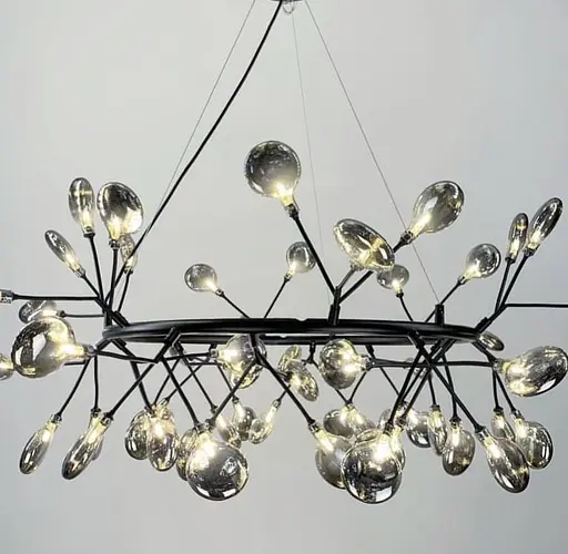 Люстра в естественных условиях в черном корпусе Ст. H 688/54 BK | Line F - фото 4