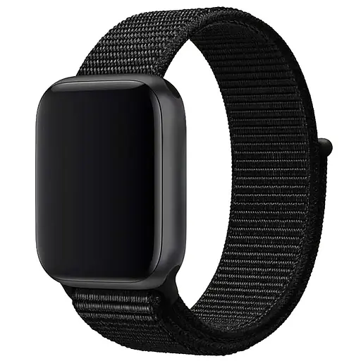 Ремешок Nylon для Apple Watch 38/40/41/42mm(ser.10) Черный / Black