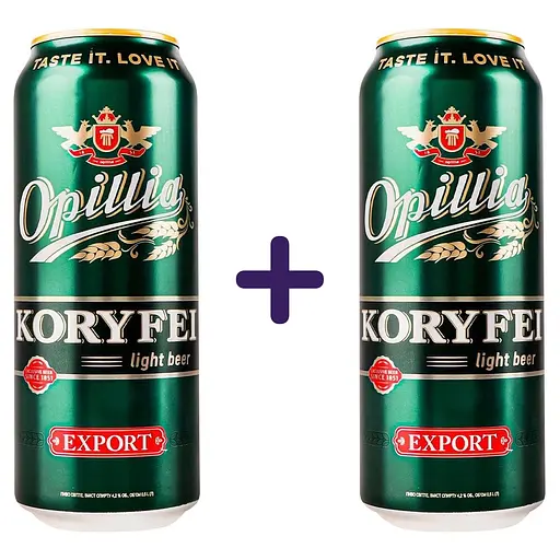 Пиво Ополья Koryfei Export светлое 4.2% ж/б 0.5 л х 2 шт.