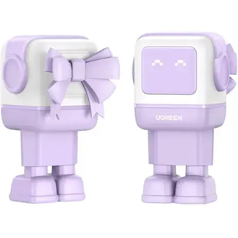 Мережевий зарядний пристрій Ugreen CD361 Nexode Robot GaN Tech USB + 2 x USB Type-C 65W (35291) Purple - фото 1