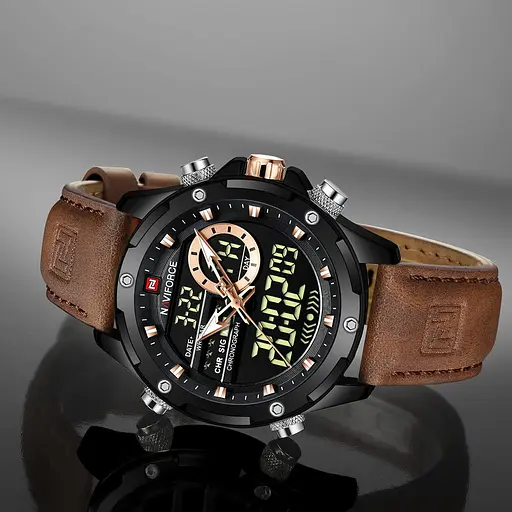 Наручний годинник чоловічий Naviforce Pride Чорний (2799) - фото 5