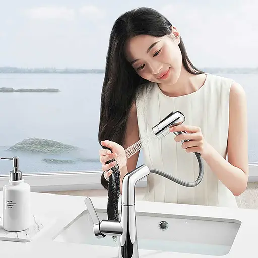 Висувний змішувач для раковини Xiaomi MiJia Pull-out Basin Faucet S1 (MJCLSMPLT01DB) - фото 4