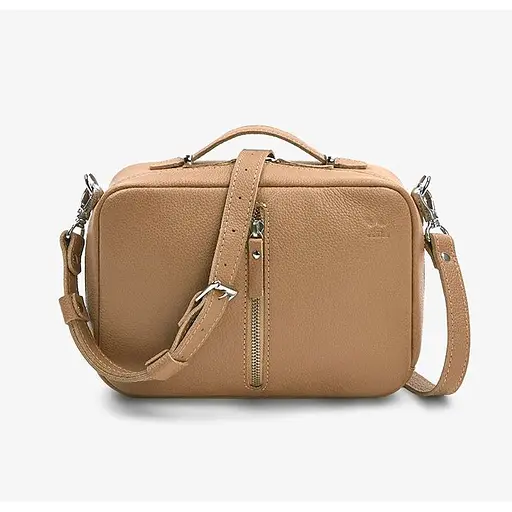 Женская кожаная сумка Avenue карамель флотар - фото 1