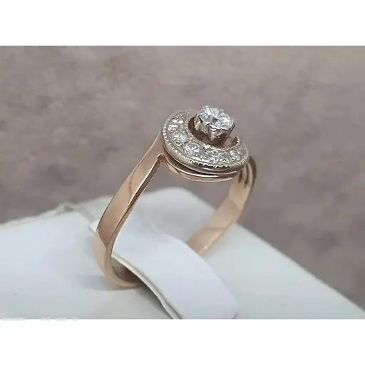 Золотое кольцо ЮЗ "Багет" с бриллиантами. 9В410162536/14 18 - фото 3