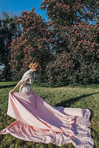 Комплект постельного белья сатин 100% розовый хлопок Baby Pink - двуспальный - фото 5