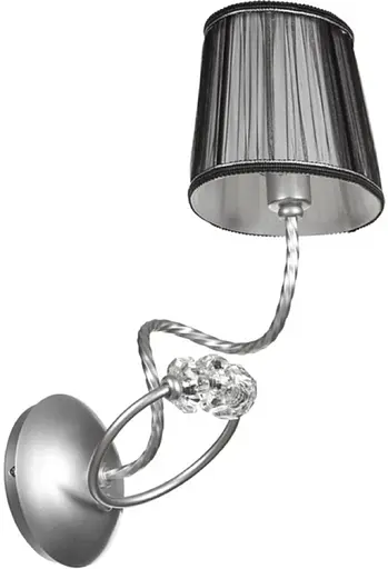 90993 Світильник бра 1x40W, E14, метал хром./тканина - фото 2