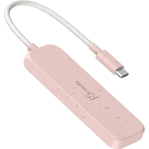 USB-хаб j5create JCH341ER-N USB-C на 4 USB-A, красный (JCH341ER-N) - фото 2