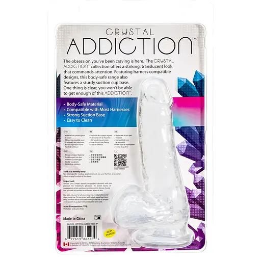 Фалоімітатор Addiction - Clear Dildo With Balls 7 - фото 5