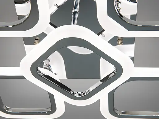 Багатофункціональна світлодіодна люстра на пульті, 60 Вт, хром - фото 4