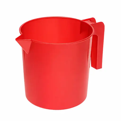 Стакан мірний пластмасовий із ручкою для харчових продуктів 1750 мл  Червоний 88218 - фото 1