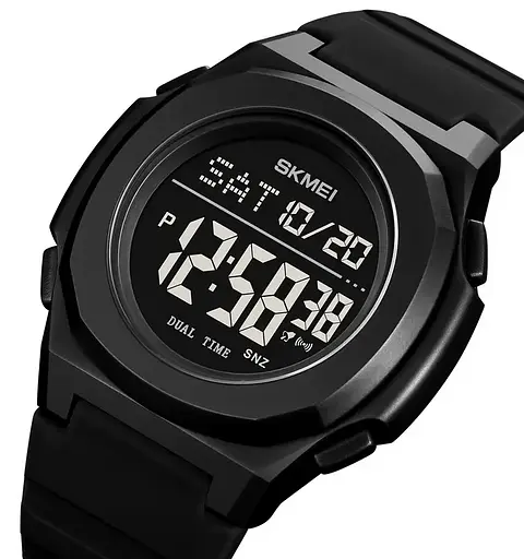 Спортивний наручний годинник Skmei 2023 (Чорний з чорним) - фото 3