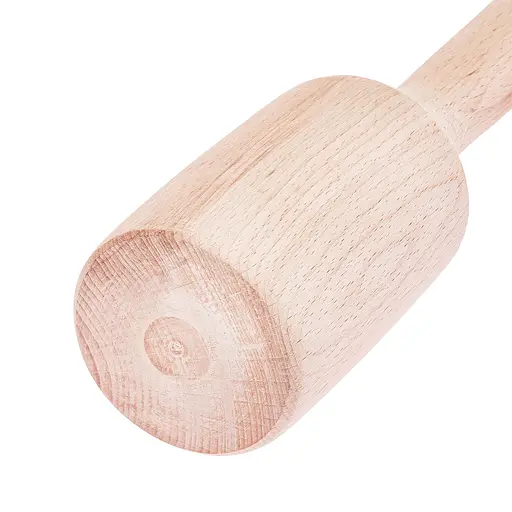 Толкушка картофелемялка фигурная средняя для картошки деревянная 27 см, Woodly Бежевый 85950 - фото 5
