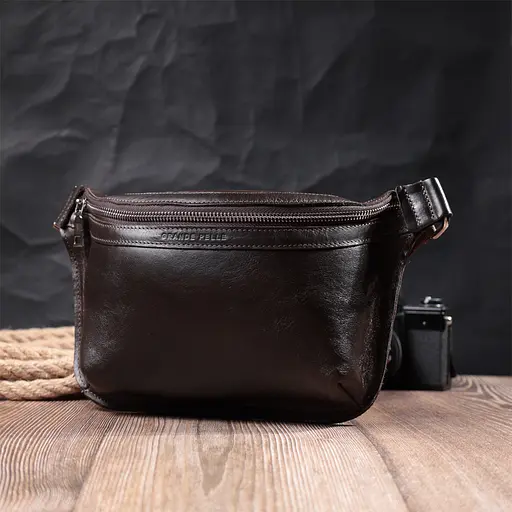 Бананка для мужчин из натуральной кожи GRANDE PELLE 25х15х4,5 см sum0026993 - фото 20