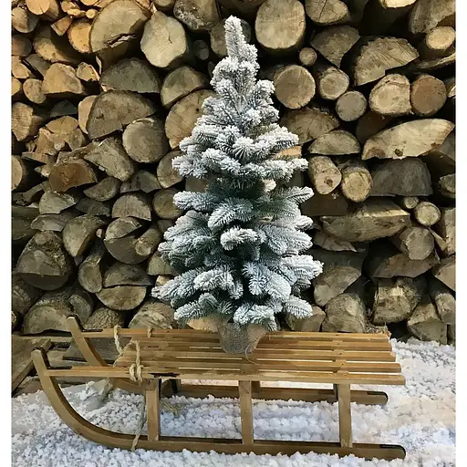 Ялинка Hvoya Premium лита в мішковині 90 см засніжена - фото 4