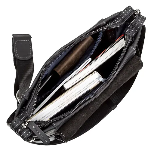 Чоловіча шкіряна сумка SHVIGEL 25х28х6 см sum0012499 - фото 4