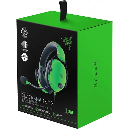 Наушники Razer Blackshark V2 X Green (RZ04-03240600-R3M1) - фото 5