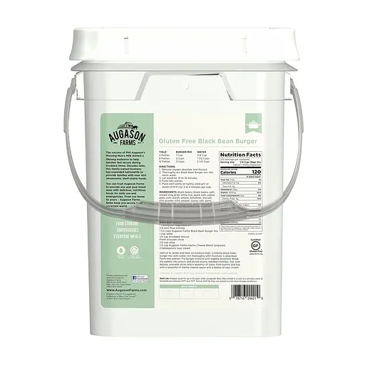 Фарш із чорної квасолі для котлет бургерів Augason farms, 215 порцій, 25 років термін зберігання (101076) - фото 2