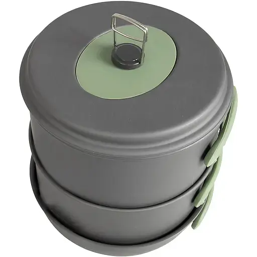 Набор посуды Bo-Camp Explorer XL Hard Anodized Grey/Green 4 предмета (2200249) - фото 9