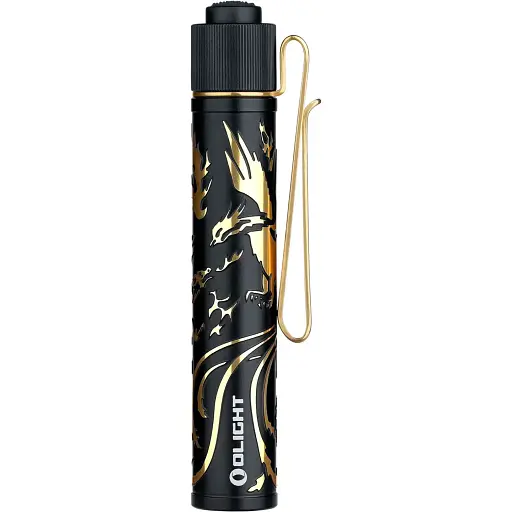 Фонарик Olight I3T 2 EOS Dragon & Phoenix Golden - фото 3