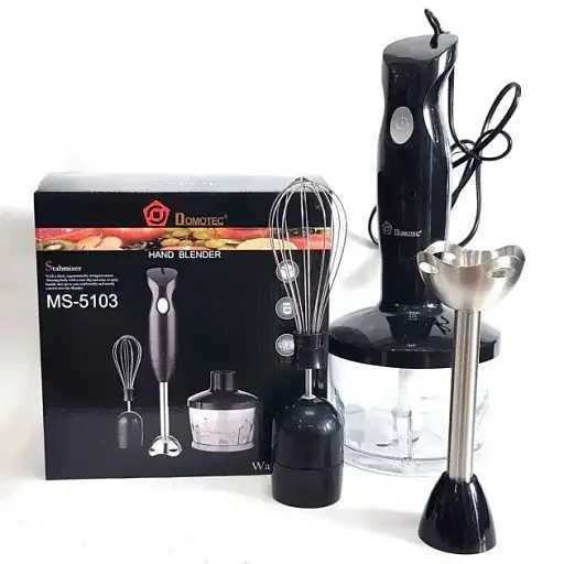 Блендер Domotec Ms-5103 3в1, ручной погружной блендер, миксер, кухонный комбайн, кухонный измельчитель 500 Вт - фото 2