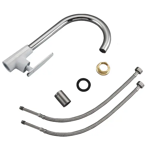 Змішувач для кухні Frap F4058 білий/хром - фото 3