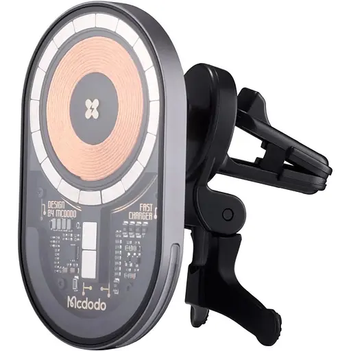 Холдер Mcdodo Prism Series Magnetic Wireless Charger Car Mount CH-2340 Серый - фото 1