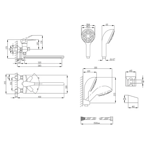 Смеситель для ванны Lidz (CRM) 19 46 005-1 New - фото 3