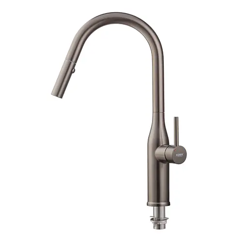 Смеситель для кухни с выдвижным изливом Koer KI-70004-07 KR3387 Графит - фото 6