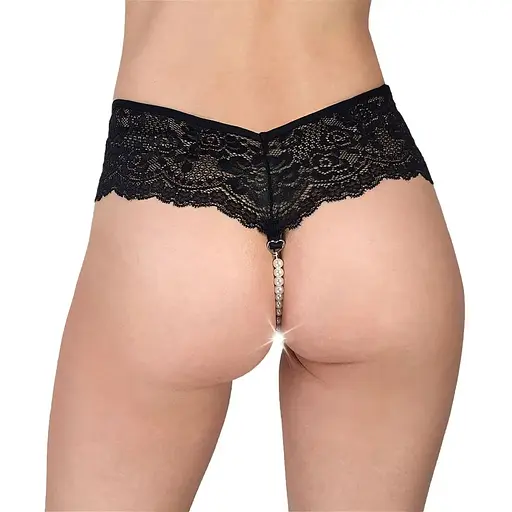 Сексуальные женские трусики Art of Sex Fabiana с жемчугом, черные, размер XS-M - фото 2