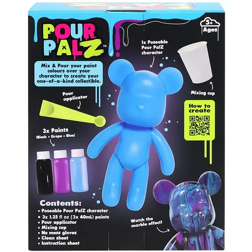 Набір для творчості ToyMonster Pour Palz Флюїд Арт Ведмедик Магія неону S4 Neon (GS-G25023) - фото 7