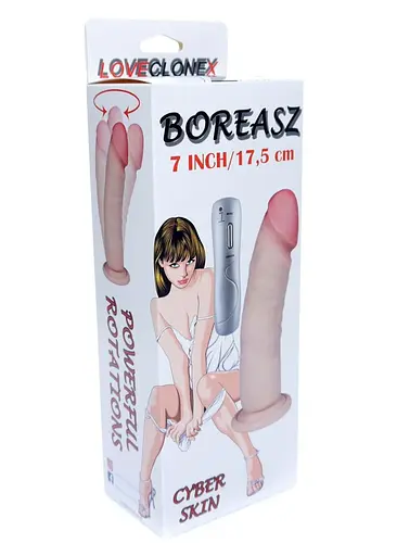 Вібратор B - Series Real Boreasz 7", 20.5 см (тілесний) - фото 8