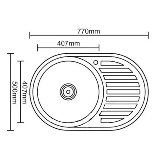 Мийка кухонна Kraft 7750 E Satin із сушаркою 770х500х180x0,8 мм Нержавіюча сталь 30412 - фото 2