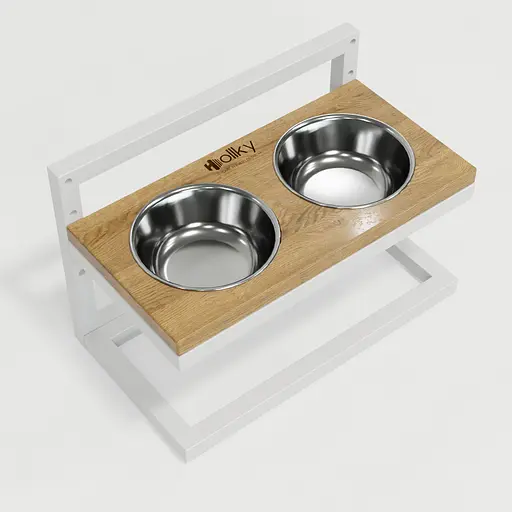 Hollky Flex S — миски на регульованій підставці для маленьких собак (2 × 0.450 л) - фото 4