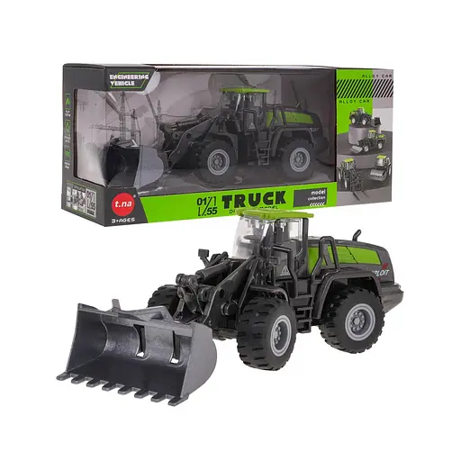 Экскаватор с металлическими элементами и подвижными частями для детей