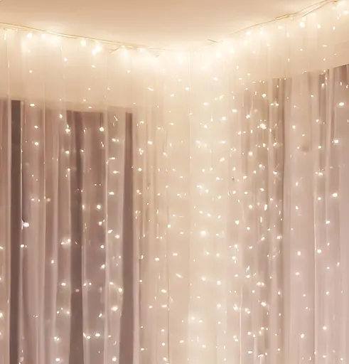 Гирлянда Chomik Штора 150LED теплый белый 3 x 1.5 м (LED8479) - фото 4