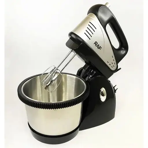 Стационарный миксер ручной RAF R.6661 комбайн с металлической вращающейся чашей 2л 800 Вт - фото 4