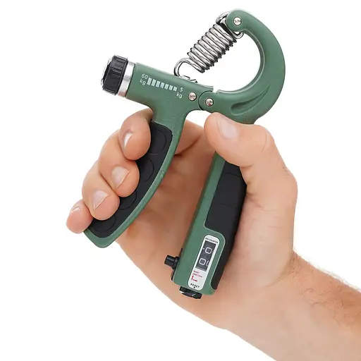 Еспандер кістьовий Cornix 5-60 кг з регульованим навантаженням та лічильником XR-0261 Navy Green/Black - фото 3