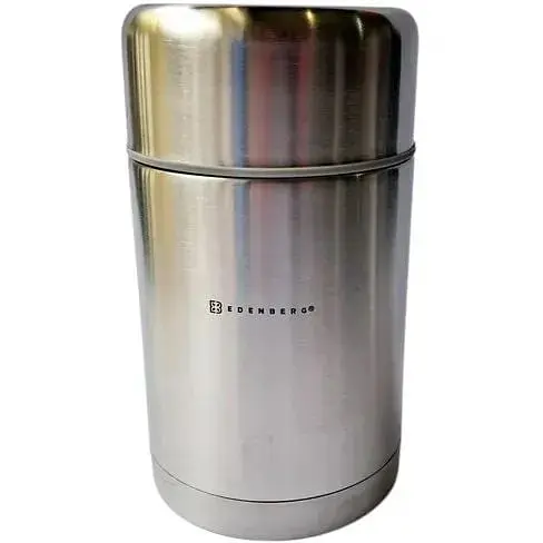 Термос пищевой Edenberg 2-секционный вакуумный из нержавеющей стали 900 мл серый (EB-3522)