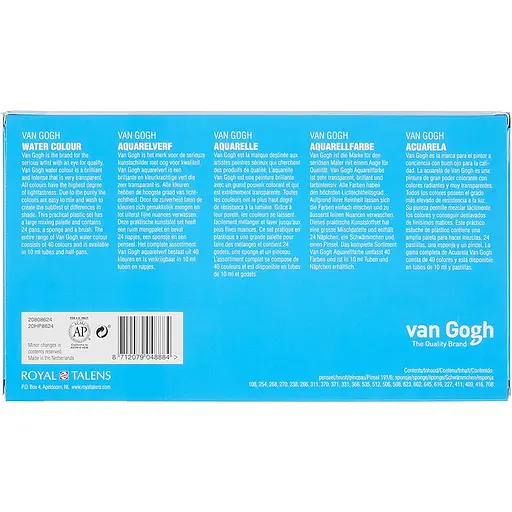 Набор акварельных красок VAN GOGH 24 кювета кисть. - фото 2