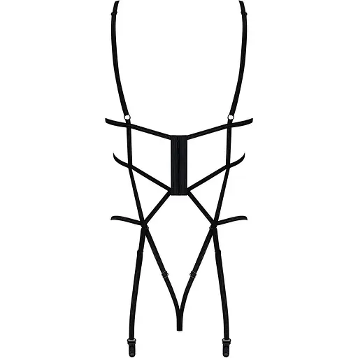 Боді зі стреп із доступом Obsessive Badossa crotchless teddy L/XL - фото 6