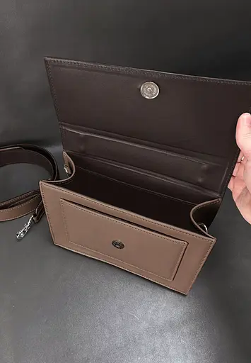 Жіноча шкіряна сумка Grace темно-коричневий/карамель - фото 7