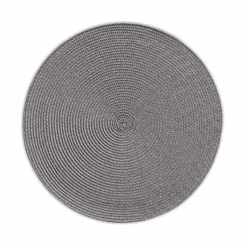 Салфетка под посуду Kimya d-38 см, светло-серая (12340)