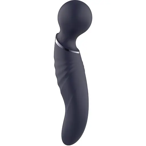 Вібромасажер Dreamtoys Glam Dual Wand Vibe 21.5 см синій