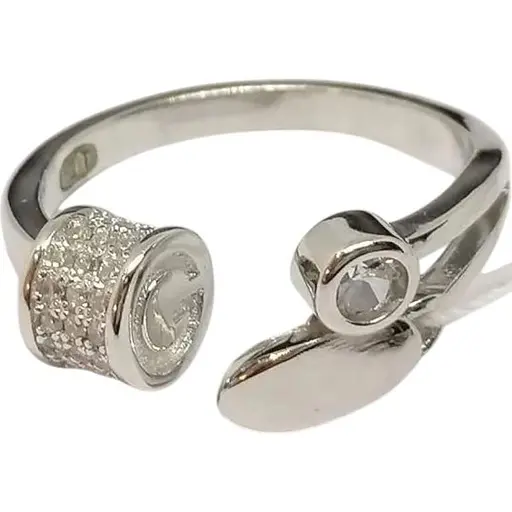 Серебряное кольцо Серебряный рай с фианитами. 1111 097216