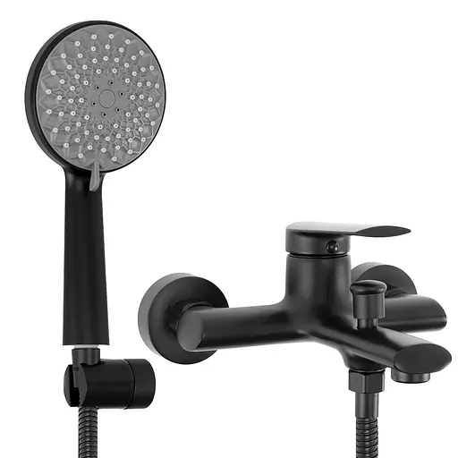 Смеситель для ванны Rea Buzz настенный black REA-B3421 Черный матовый - фото 1