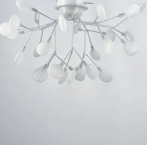 Каскадная потолочная люстра на 36 плафонов в белом Line.F Цвет плафона Графитовый - фото 2