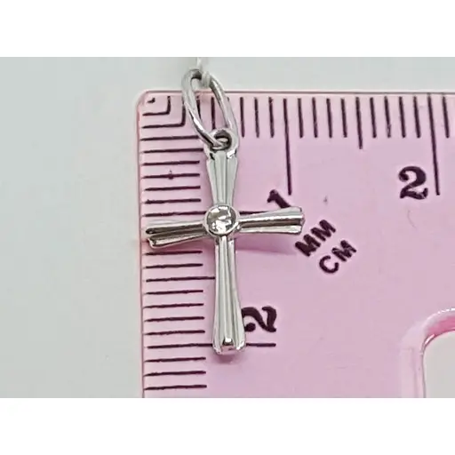 Золотий хрестик Столична Ювелірна Фабрика з фіанітом. 440458Б - фото 3