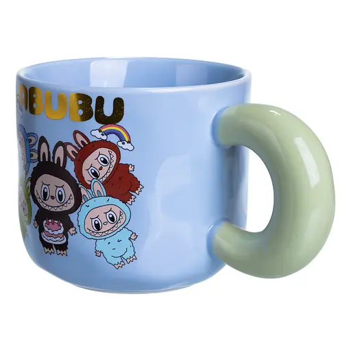 Кружка фарфоровая LABUBU Bring Joy 400 мл голубой FM-22C - фото 3