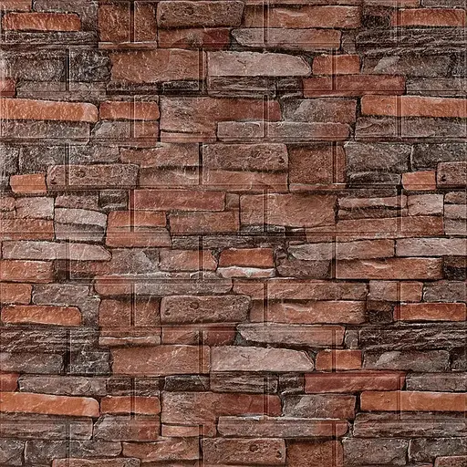 Самоклеющийся декоративный 3D панель 700х770х5мм красный кирпич песчаник (058) SW-00000177 - фото 1